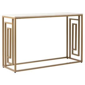 Devon Cream and Gold Console Table - thumbnail 1