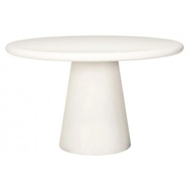 Bloomstone White 130cm Round Dining Table - 4 Seater - thumbnail 1
