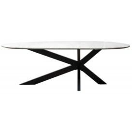 Trocadero 220cm Dining Table with Black Spider Legs - thumbnail 1