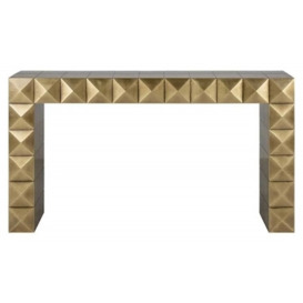 Collada Brushed Gold Console Table - thumbnail 1