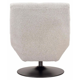 Sydney White and Black Fabric Swivel Chair - thumbnail 3