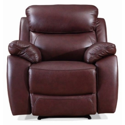 Rivoli Burgundy Leather Recliner Armchair - image 1