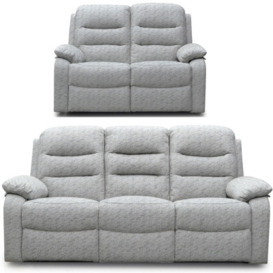 Como Grey Fabric 3+2 Seater Recliner Sofa Set
