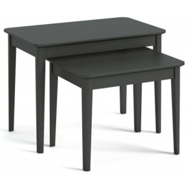 Clearance - Highgate Charcoal Black Nest of 2 Tables - FSS14456