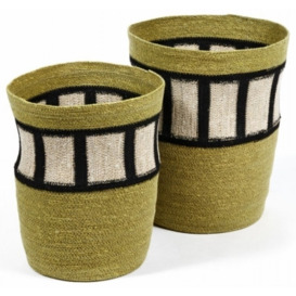 Sidi Green Sea Grass Basket (Set of 2)