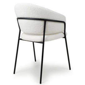 Maya Boucle White Dining Chair (Sold in Pairs) - thumbnail 3