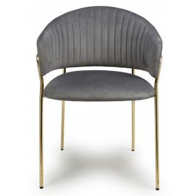 Maya Brushed Velvet Dining Chair (Sold in Pairs)- Comes in Grey, White and Black Options - image 1