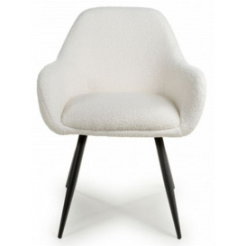 Olympia Boucle White Dining Chair (Sold in Pairs) - thumbnail 1