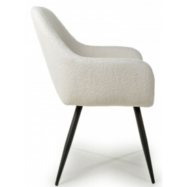 Olympia Boucle White Dining Chair (Sold in Pairs) - thumbnail 3