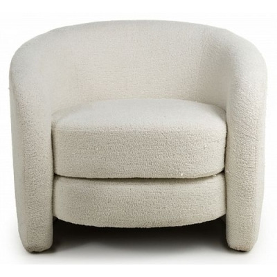 Petra Boucle Vanilla White Tub Chair - image 1