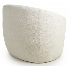 Petra Boucle Vanilla White Tub Chair - thumbnail 3