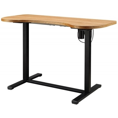 Jual San Francisco Oak and Black Height Adjustable Desk - PC715 - image 1