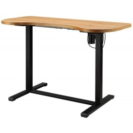Jual San Francisco Oak and Black Height Adjustable Desk - PC715 - thumbnail 1
