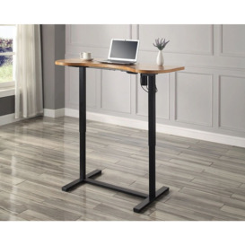 Jual San Francisco Oak and Black Height Adjustable Desk - PC715 - thumbnail 3