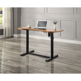 Jual San Francisco Oak and Black Height Adjustable Desk - PC715 - thumbnail 2