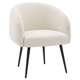Clover Off White Fabric Tub Chair - thumbnail 2