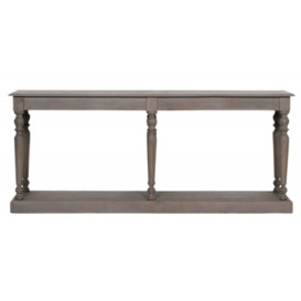Rustic Wooden Column Console Table