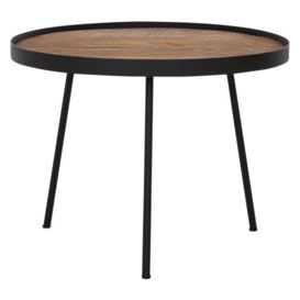Highlight Saturnus Natural Teak Wood Medium Round Coffee Table