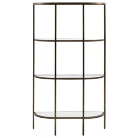 Simone Glass Open Display Unit - Comes in Champagne and Bronze Options - thumbnail 1