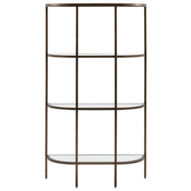 Simone Glass Open Display Unit with Bronze