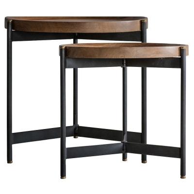 Violeta Natural and Black Nest of 2 Tables - image 1