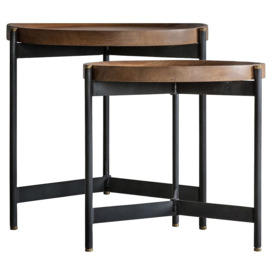Violeta Natural and Black Nest of 2 Tables