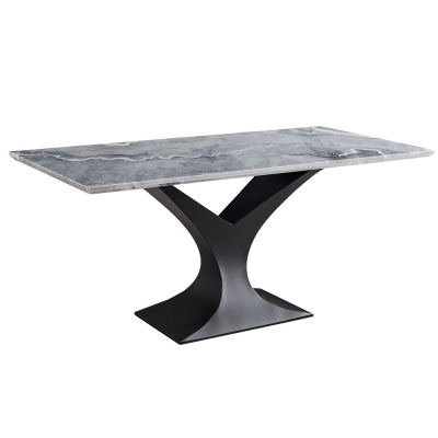Chaplin Grey Natural Marble Dining Table - 200cm - image 1