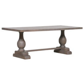 Wooden Rustic and Grey 8 Seater Rectangular Dining Table - 210cm