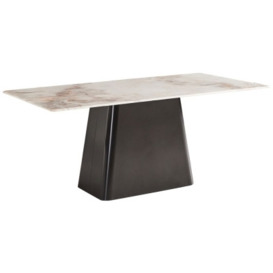 Telma Marble Dining Table - Displayed in Golden White