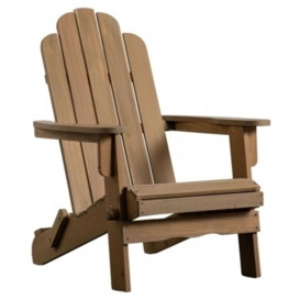 Clearance - Merton Natural Outdoor Garden Foldable Lounge Chair - D68 - thumbnail 1