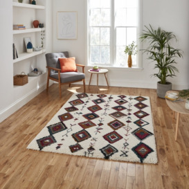Royal Cream and Multi Colored Nomadic Rug A636
