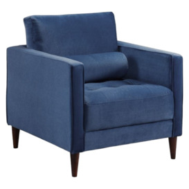 Harper Plush Blue Armchair