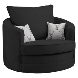 Verona Black Swivel Chair Sofa