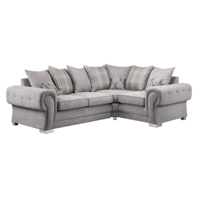 Verona Scatterback Grey Right Hand Facing Corner Sofa - image 1