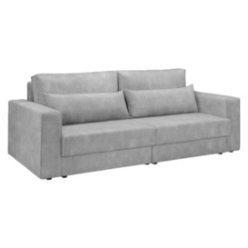 Clover Grey Tufted 4 Seater Sofabed with Storage