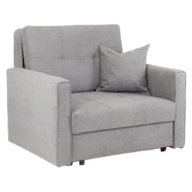 Viva Grey Tufted Armchair with Storage