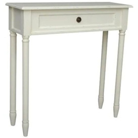 Emily French Off White 1 Drawer Large Console Table