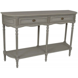 Emison French Grey 2 Drawer Console Table
