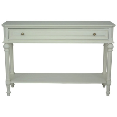 Rosburg French Lime White 1 Drawer Large Console Table - image 1