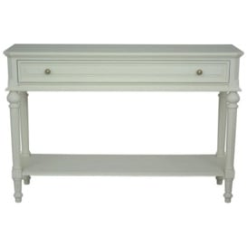 Rosburg French Lime White 1 Drawer Large Console Table - thumbnail 1