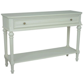 Rosburg French Lime White 1 Drawer Large Console Table - thumbnail 3