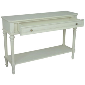 Rosburg French Lime White 1 Drawer Large Console Table - thumbnail 2