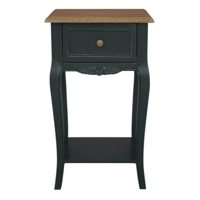 Solvay Emerald Green 1 Drawer Side Table - image 1