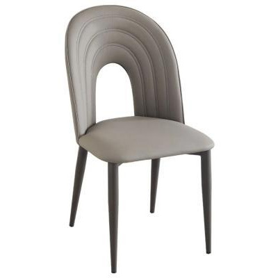 Echo Grey Faux Leather High Back Dining Chair with Black Legs - image 1