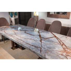 Stone International Daytona Marble and Wood Large Dining Table - thumbnail 2