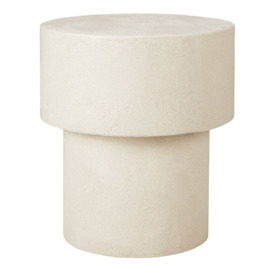 Ethnicraft Elements Microcement Off White Mushroom Shape Side Table