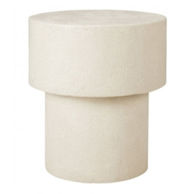 Ethnicraft Elements Microcement Off White Mushroom Shape Side Table - thumbnail 1