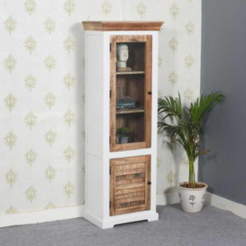 Alfie Brown Mango Wood 2 Door Bookcase Display Cabinet - thumbnail 2