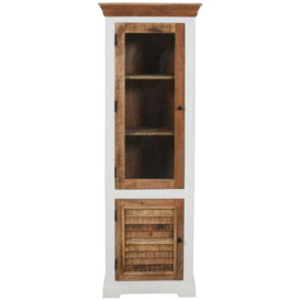 Alfie Brown Mango Wood 2 Door Bookcase Display Cabinet - thumbnail 3