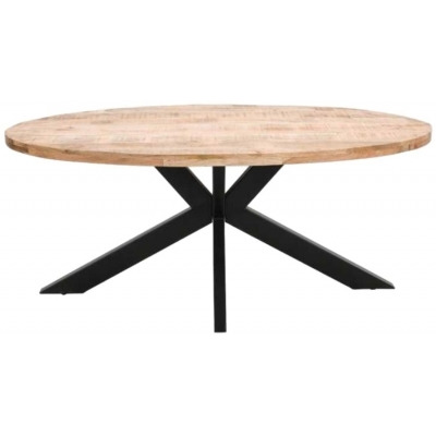 Surrey Brown Oval Dining Table - 6 Seater - image 1